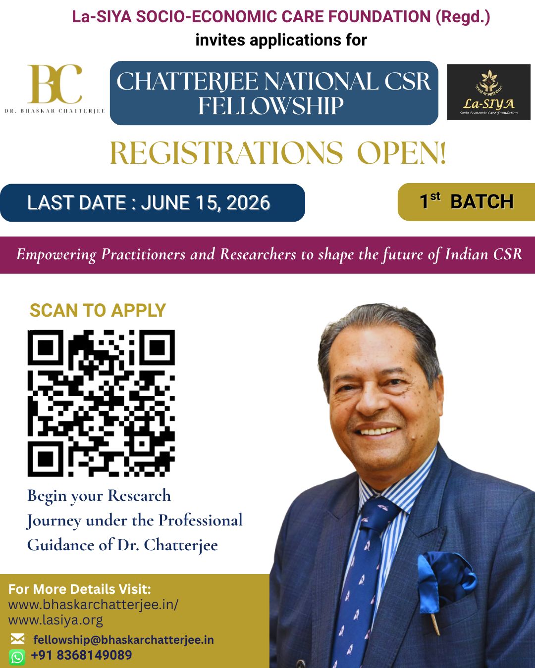 The Chatterjee National CSR Fellowship 2026-2027